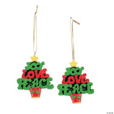 “Joy, Love, Peace” Tree Ornaments