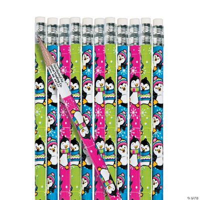 Christmas Penguin Pencils