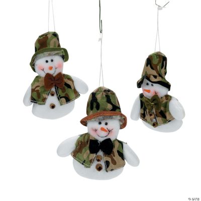 Camouflage Snowman Ornaments