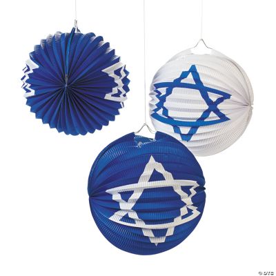 Paper Hanukkah Balloon Lanterns
