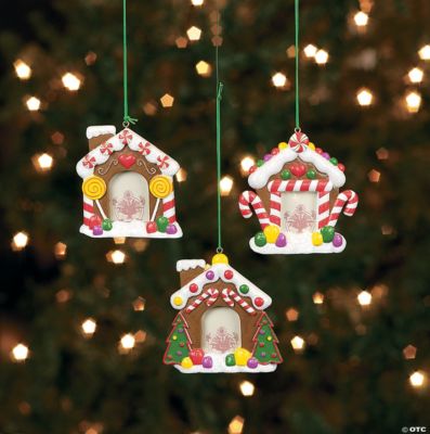 Gingerbread House Photo Frame Ornaments