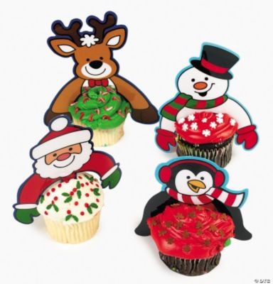 Christmas Character Cupcake Picks