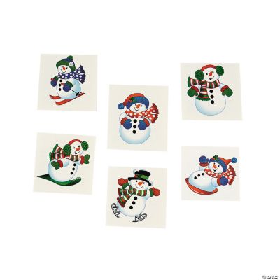 Glitter Snowman Tattoos