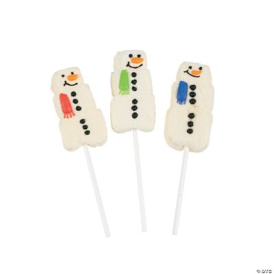 Snowman Marshmallow Suckers