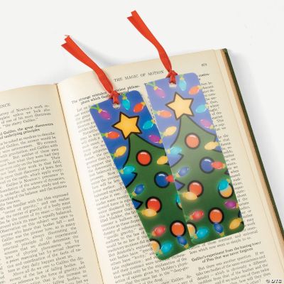 “Blinking” Christmas Lights Lenticular Bookmarks