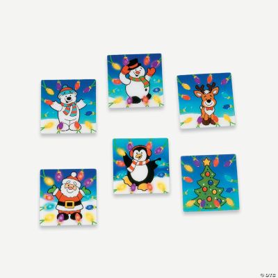 “Blinking” Christmas Lights Lenticular Stickers