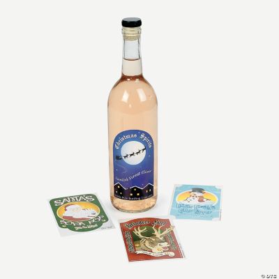 12 Holiday Drink Bottle Labels