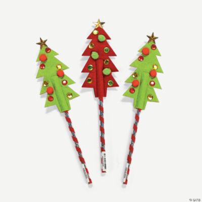 Holiday Tree Pencil Toppers
