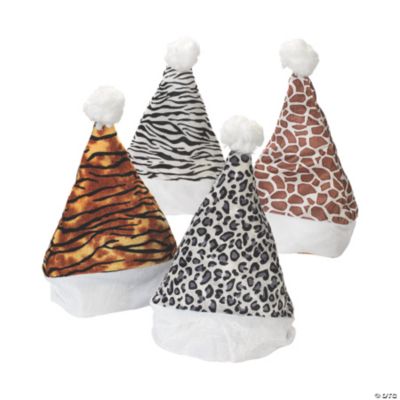 Animal Print Santa Hats