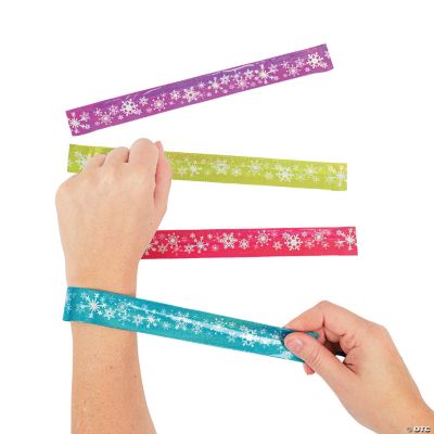 Bright Snowflake Prismatic Slap Bracelets