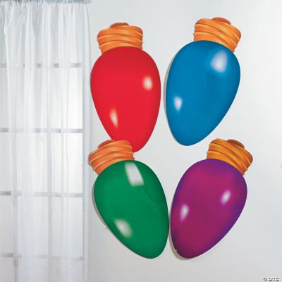 6 Christmas Bulb Cutouts