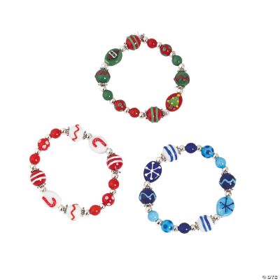 Holiday Glass Beaded Bracelets