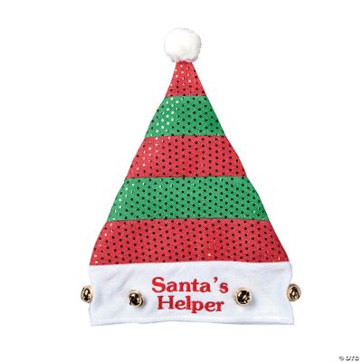 “Santa's Helper” Striped Elf Hat