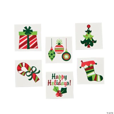 Fun Christmas Glitter Tattoos