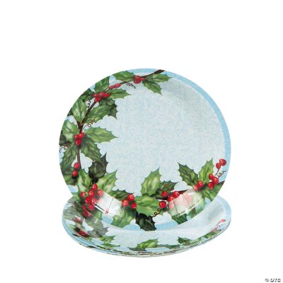 Cardinal & Holly Dessert Plates