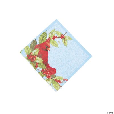 Cardinal & Holly Beverage Napkins