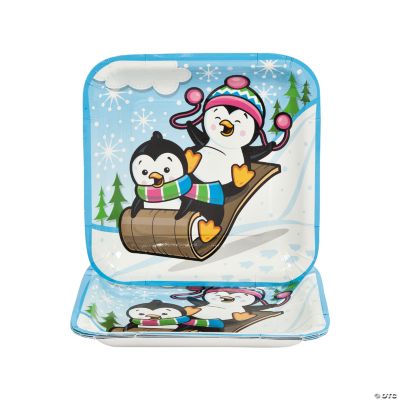 Penguin Party Square Dinner Plates