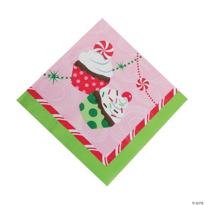 Christmas Cupcake Luncheon Napkins
