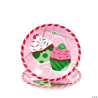 Christmas Cupcake Dessert Plates