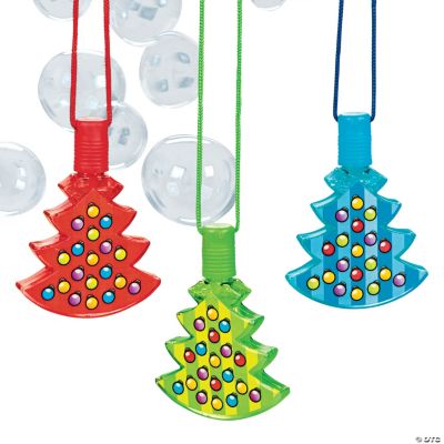 Christmas Tree Bubble Bottle Necklaces