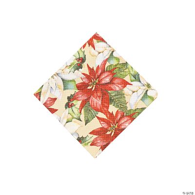 Poinsettia Beverage Napkins