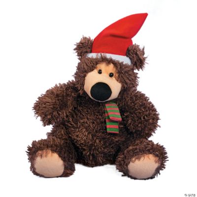 Plush Brown Christmas Bear