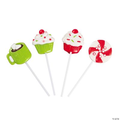 Christmas Cupcake Frosted Suckers