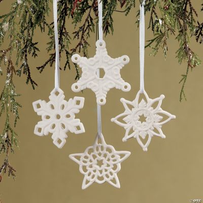 Jade Porcelain Snowflake Ornaments