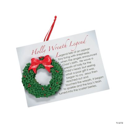 Holly Wreath Ornaments on Card