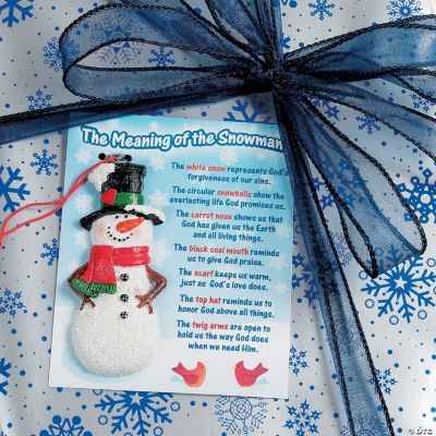 “The Meaning of the Snowman” Ornaments on Card