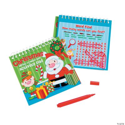 Christmas Dry Erase Activity Books With Markers