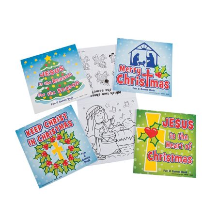 Christian Christmas games and activity books set