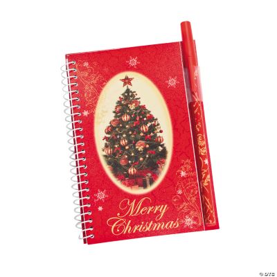 “Merry Christmas” Spiral Notebook & Pen Sets Oriental Trading