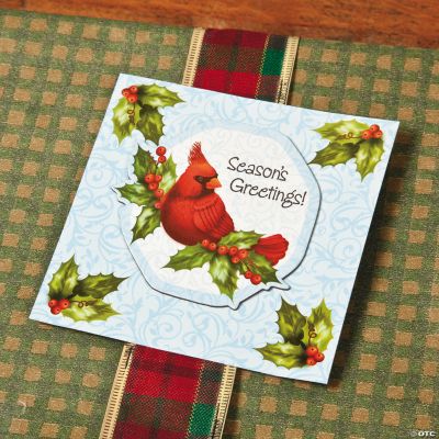 Cardinal Magnets on Holly Cards
