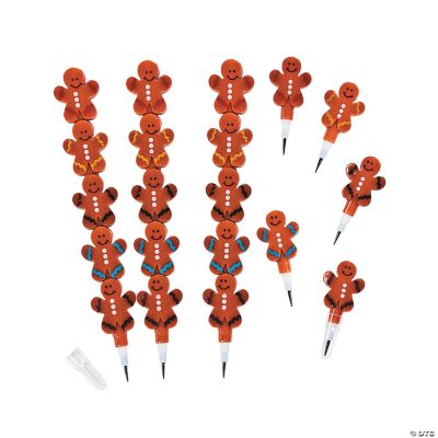 Stackable Gingerbread Men Pencils