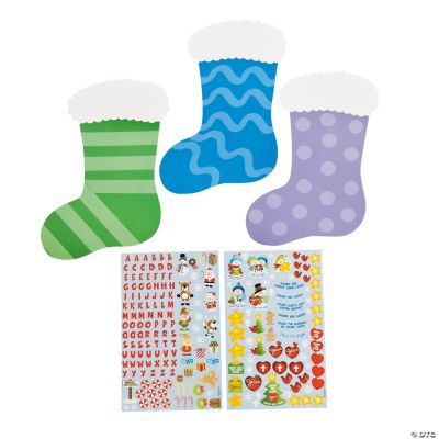 Religious Christmas Stocking Sticker Scenes