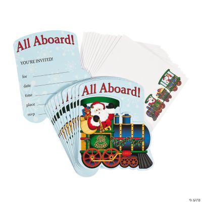 Christmas Train Invitations