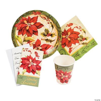 Poinsettia Tableware & Invitations