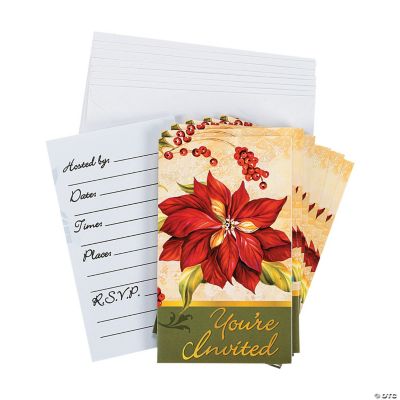 Poinsettia Invitations