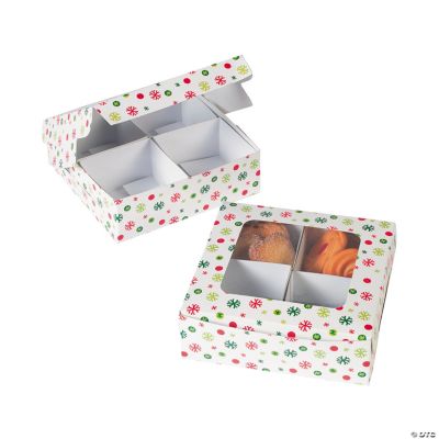 Four-Section Treat Boxes - Christmas