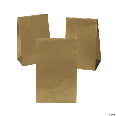 Mini Treat Bags With Tape Closure - Gold