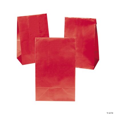 Mini Treat Bags With Tape Closure - Red