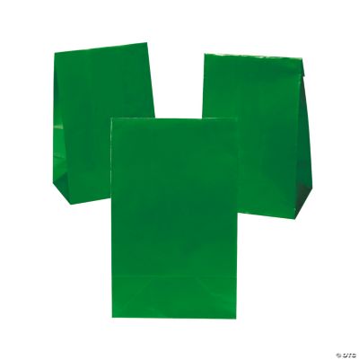 Mini Treat Bags With Tape Closure - Green