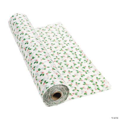 Holly Print Tablecloth Roll