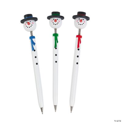 Snowman Pens With Spring Topper