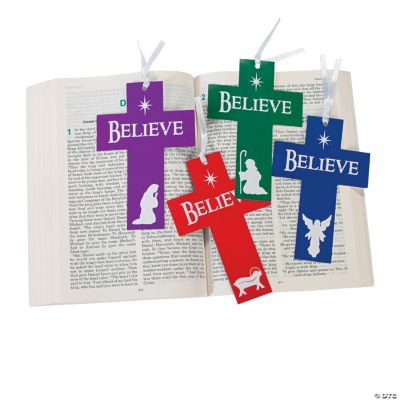 “Believe” Nativity Cross-Shaped Die Cut Bookmarks