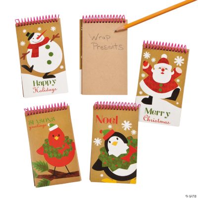 Holiday Kraft Paper Spiral Notebooks