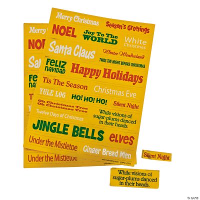 Christmas Word Stickers