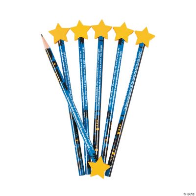 Star Of Bethlehem Pencils With Star Eraser