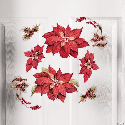Poinsettia Window Clings